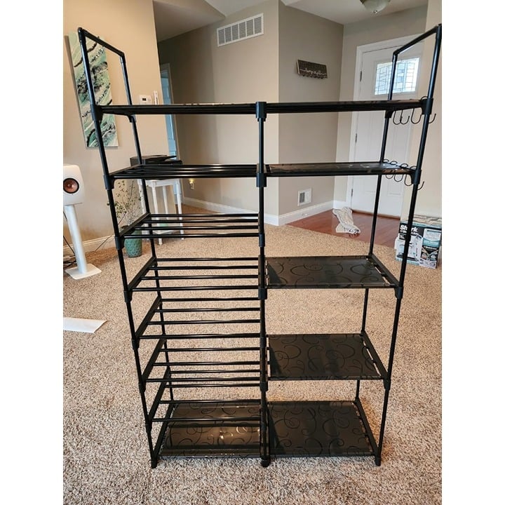 New 8-Tier Shoe Rack Organizer, Metal Storage for Closet, Entryway, 26-32 Pairs