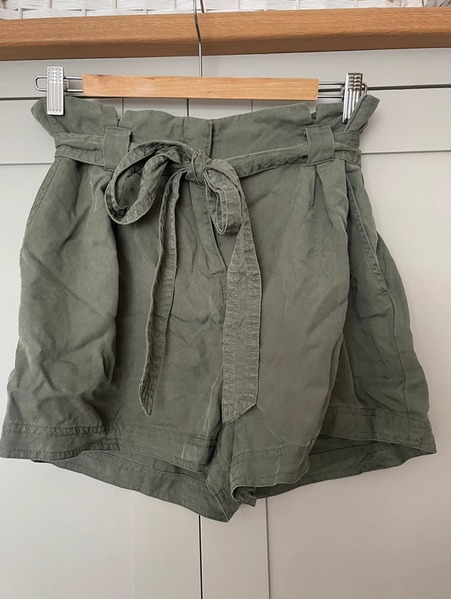 Superdry khaki tie waist shorts