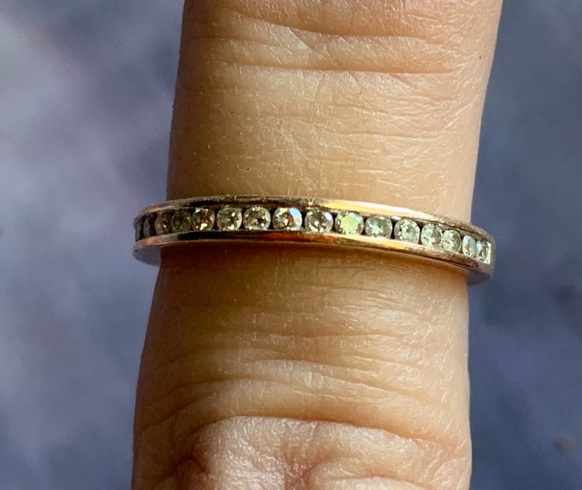 18k Rose Gold Diamond Ring Size 5