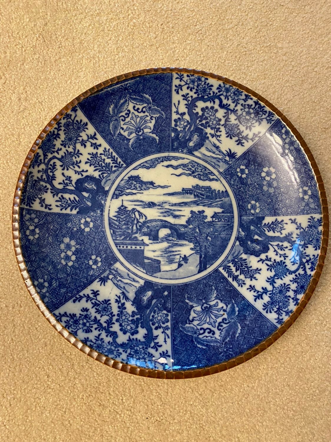 Japanese Blue White Porcelain Plate