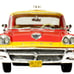 1958 Ford Custom 300 Taxi Cab Kind Taxi Co. Red and Yellow with Yellow