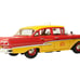 1958 Ford Custom 300 Taxi Cab Kind Taxi Co. Red and Yellow with Yellow