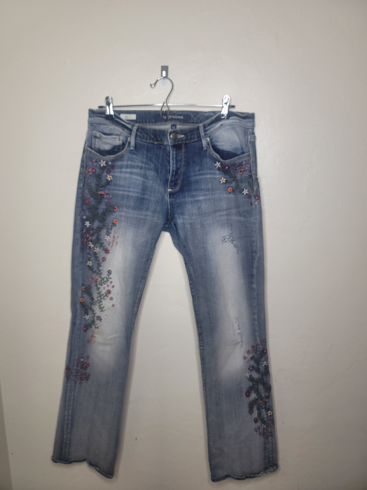 DRIFTWOOD KELLY floral embroidered jeans