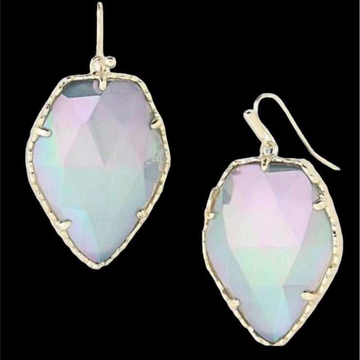 Kendra Scott Iridescent Slate Corley Earrings, Rare & HTF