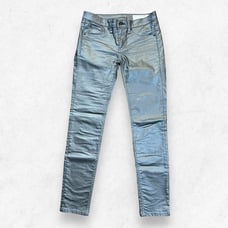 Rag & Bone Legging Skinny Pewter Metallic Pants Women's 26 Dry Clean Only