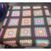 Handmade Crochet Afghan Granny Square Roseanne Style 68” X 45” Retro Vintage
