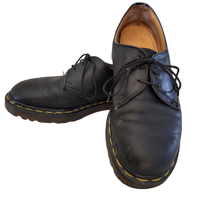 Dr Doc Marten England Womens US6 UK4 EU37 MIE Vintage Black Oxfords 1461 Shoes