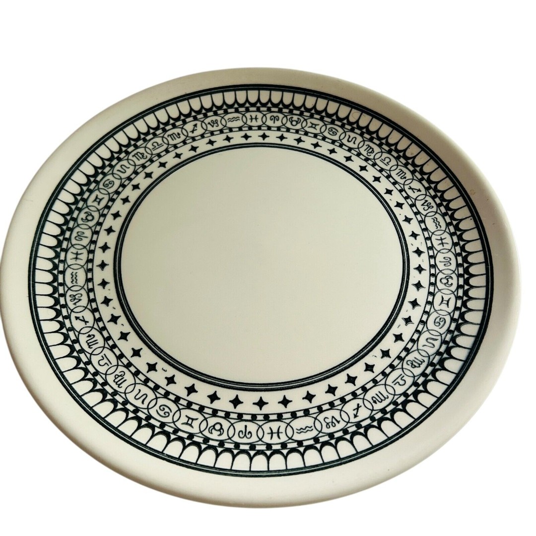 Mount Clemens China Ironstone Zodiac Pattern 11 Inch Platter USA Astrology 1970s