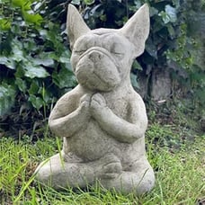 Garden Statue，Meditation Dog Meditation Dog Outdoor Decoration Garden Statue