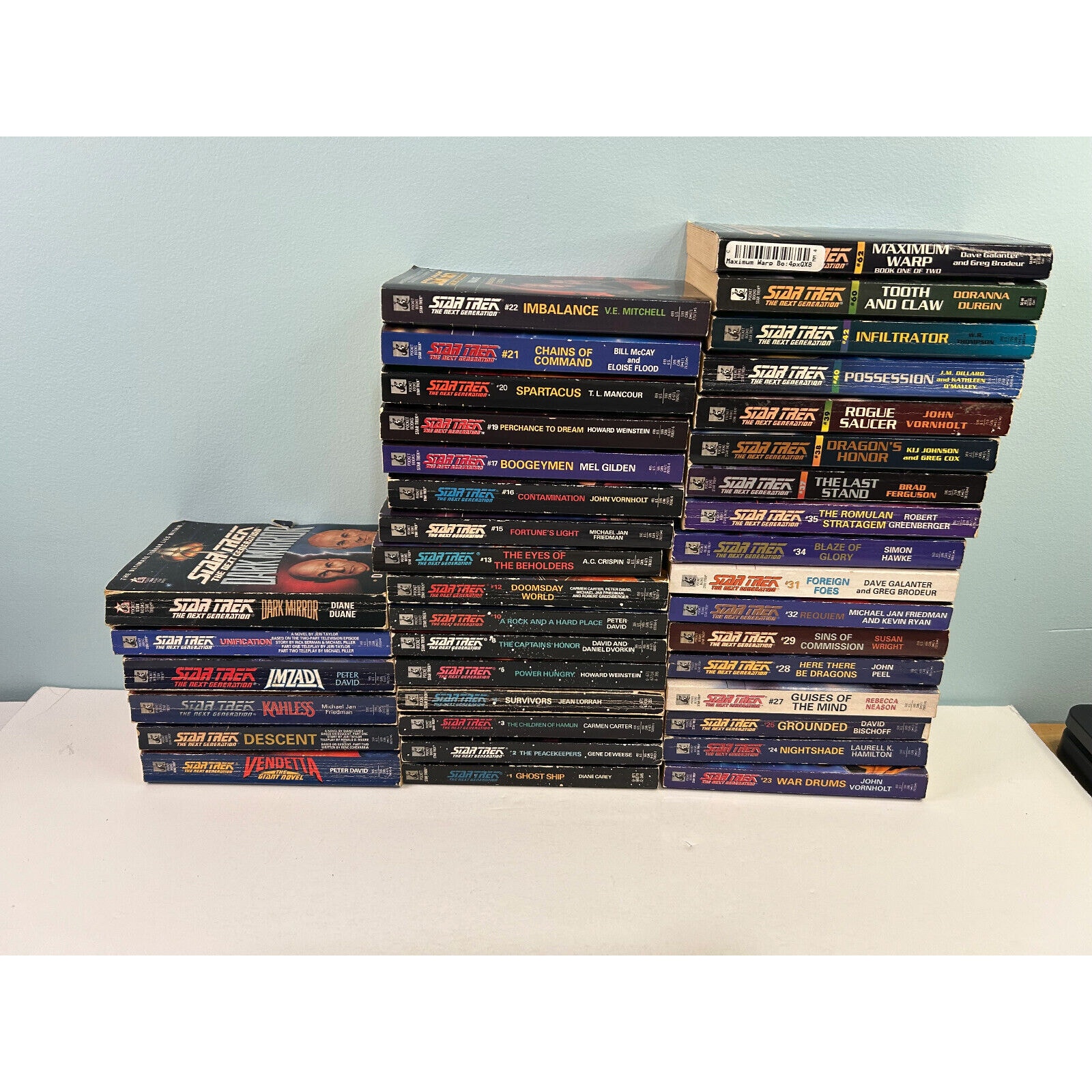 Star Trek The Next Generation Pocket Paperback Lot Of 39 Books
