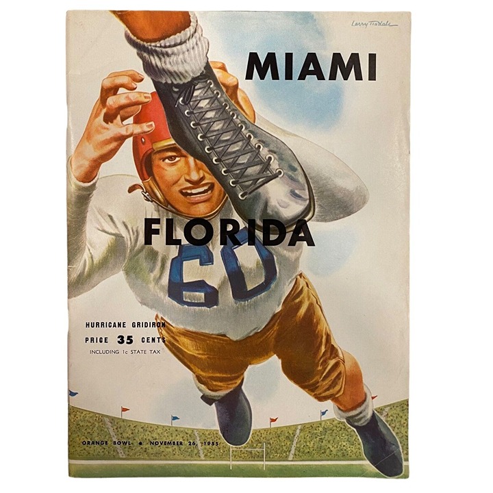 1954-1955 MIAMI V FLORIDA GATORS FOOTBALL ORANGE BOWL HURRICANE GRIDIRON PROGRAM