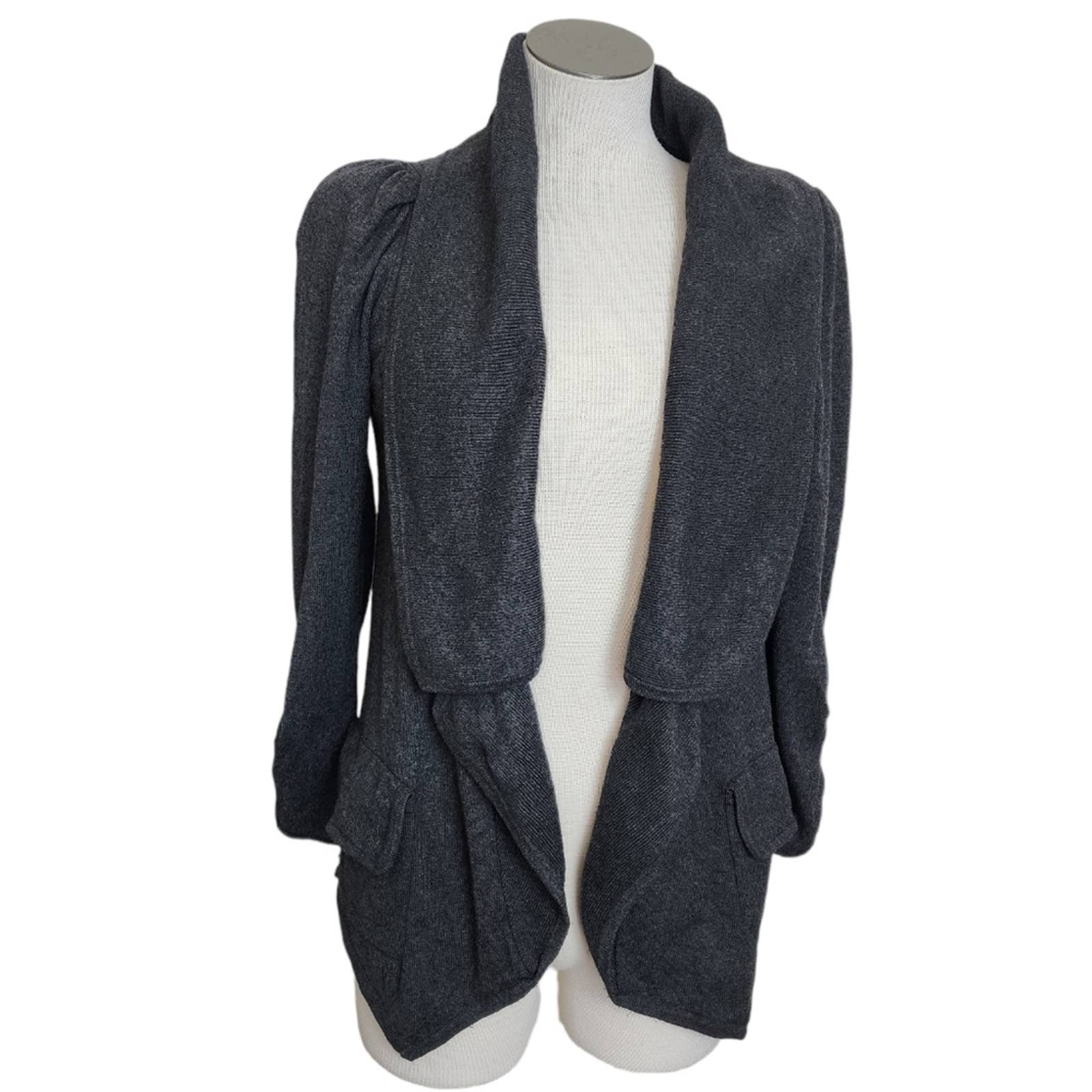 Central Park West Black Cardigan Rauch Sleeve Size M