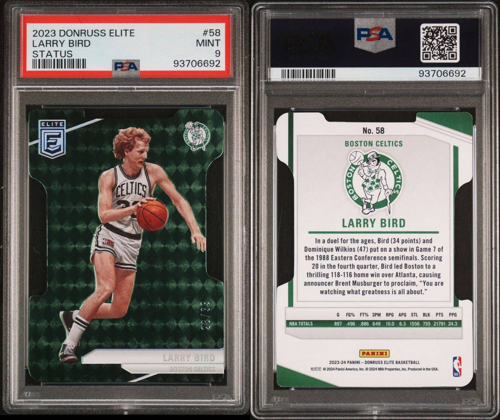 2023-24 Donruss Elite Larry Bird Status Green