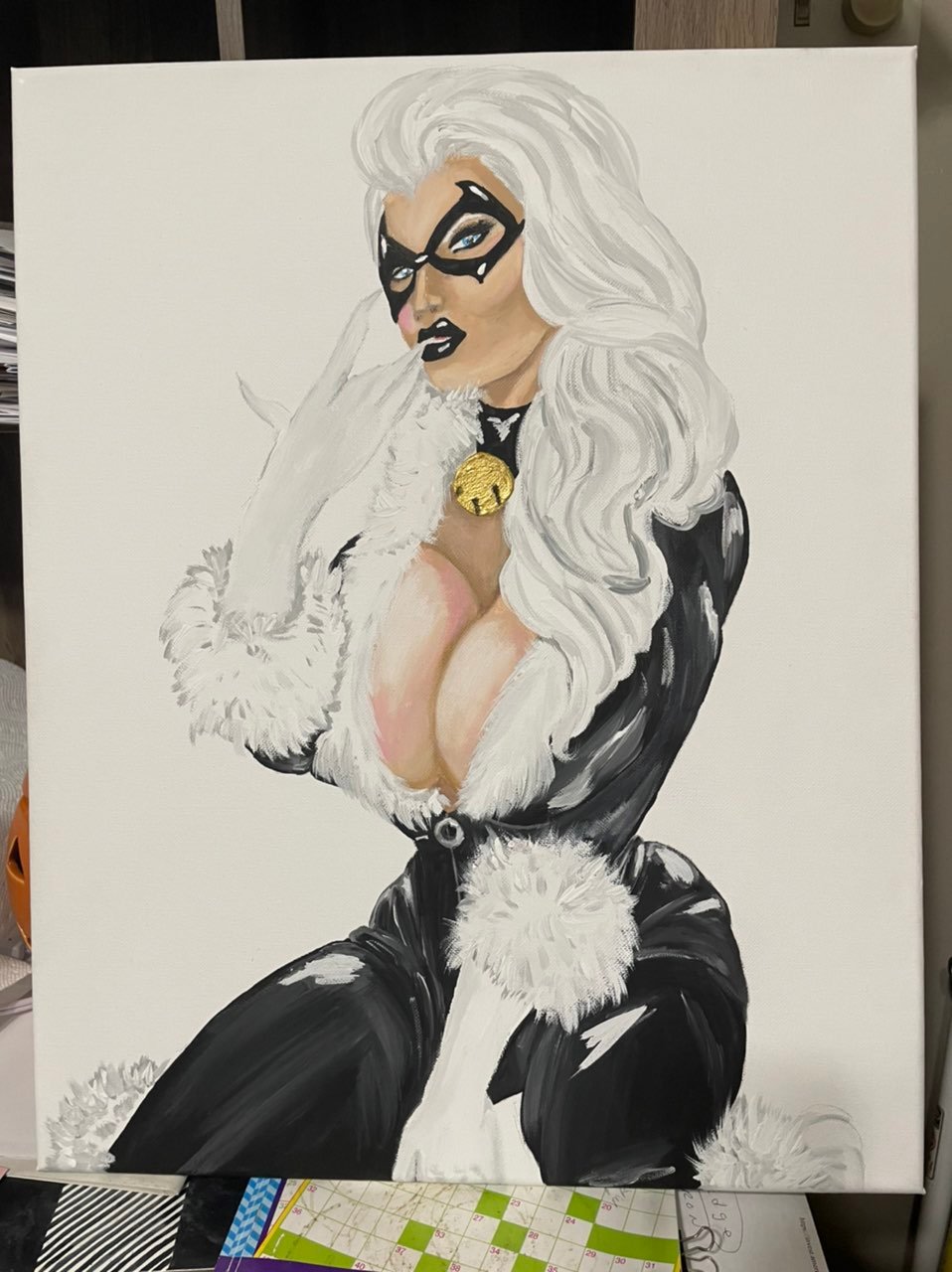 Black Cat Marvel spiderman legends series comics comic book art superhero sexy