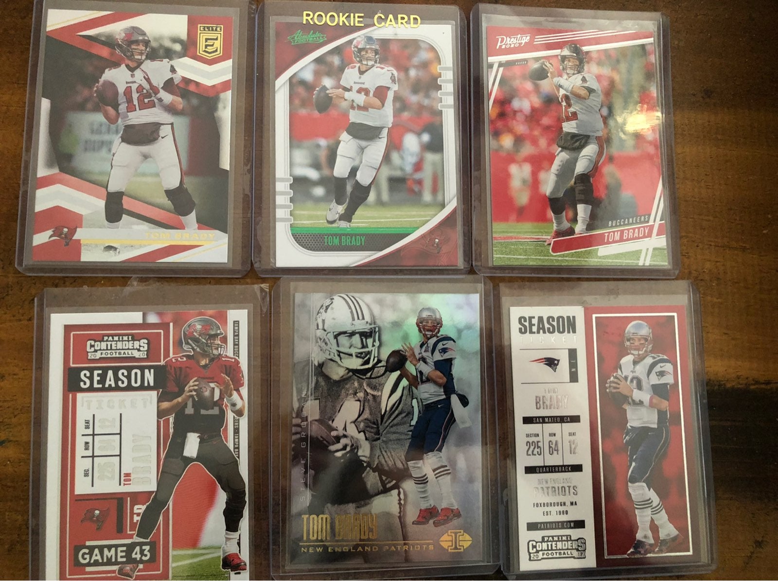 Tom Brady football card lot
