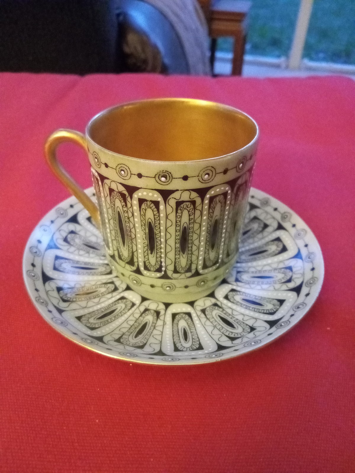 Vintage Arabia Hillevi Handpainted Mocha Cup Ersteli Tomula Design Finland