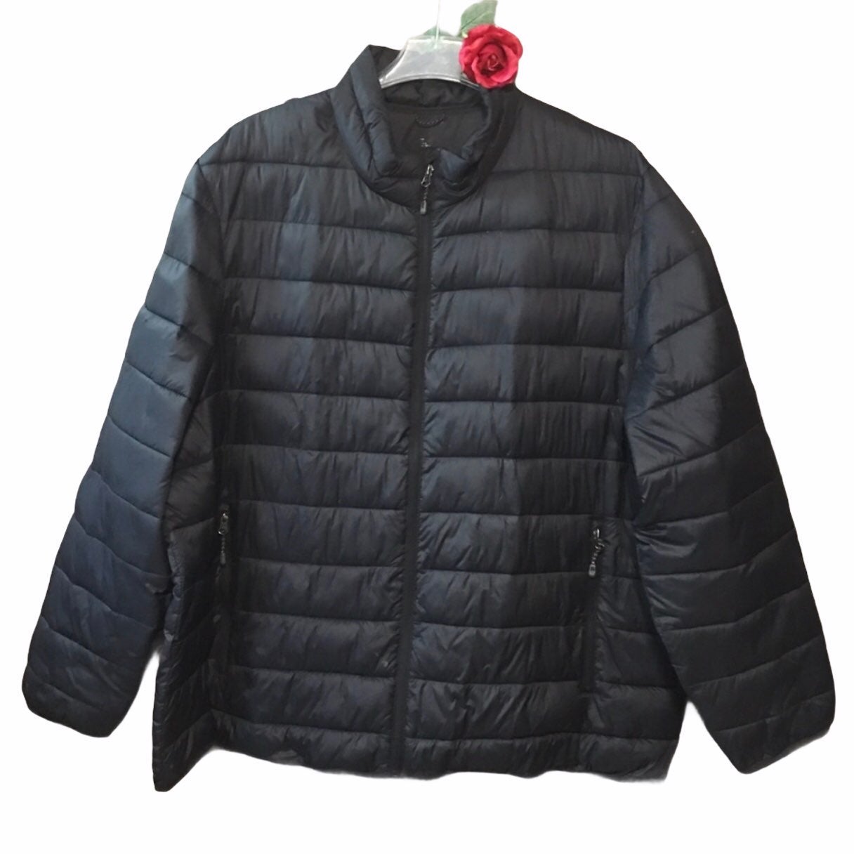 Quilted puffer jacket black SEE MEAS.
