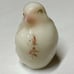 Fenton antique rose bird glossy cream with blush hand painted roses signed