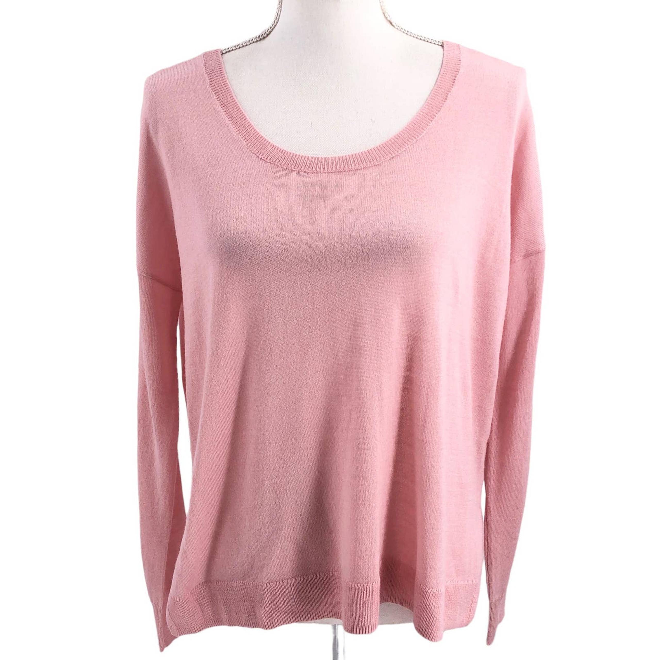 Madewell Womens Size XS Wool Blend Lightweight Sweater Pullover Boxy Light Pink