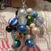 Harry Potter fabric bow beaded bag purse charm