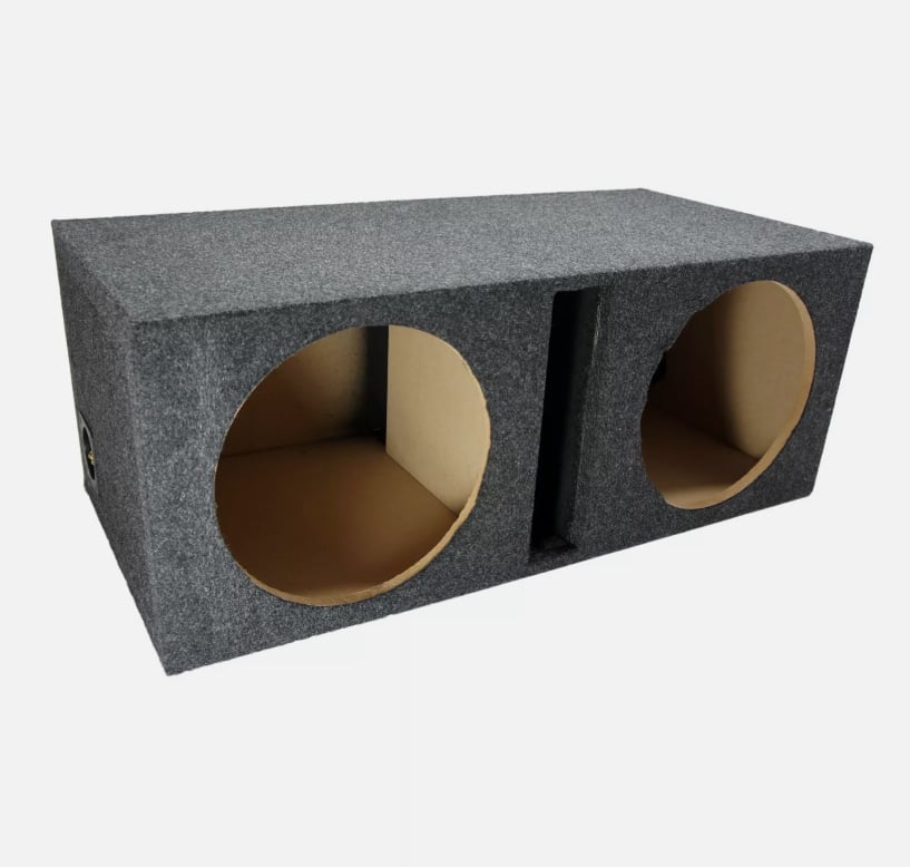 Car Audio Dual 12 Vented Subwoofer Stereo Sub Box Ported Enclosure Speaker