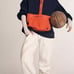 Free People Small Sweatshirt At Your Best Quarter Zip Navy Orange Pocket Hoodie