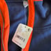 Free People Small Sweatshirt At Your Best Quarter Zip Navy Orange Pocket Hoodie