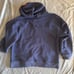 Free People Small Sweatshirt At Your Best Quarter Zip Navy Orange Pocket Hoodie