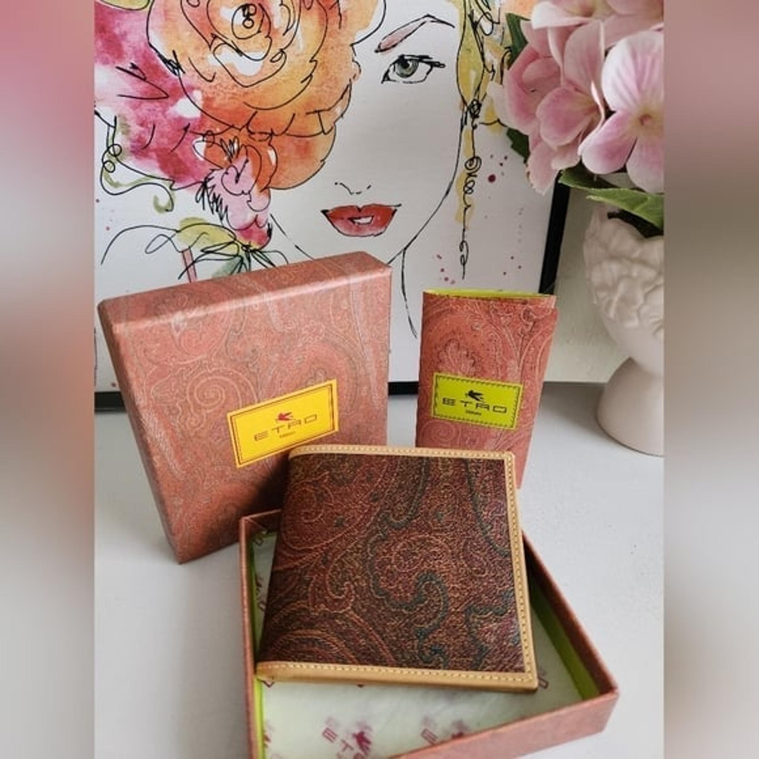 ETRO Compact Leather Wallet