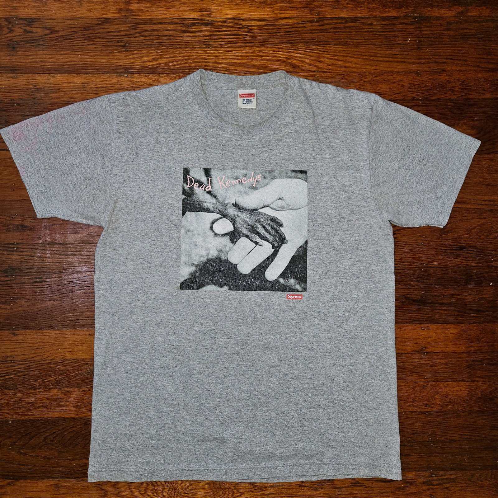 SS14 Supreme x Dead Kennedys Grey Shirt Size L Made in USA