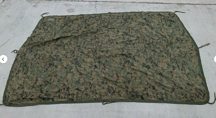 88x61 USMC MARINE PONCHO LINER WOOBIE WOODLAND MARPAT & BROWN REVERSIBLE KD 05