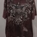 Point Zero Skulls & Winged Cross Vintage 2000s Short Sleeve Graphic Tee Shirt