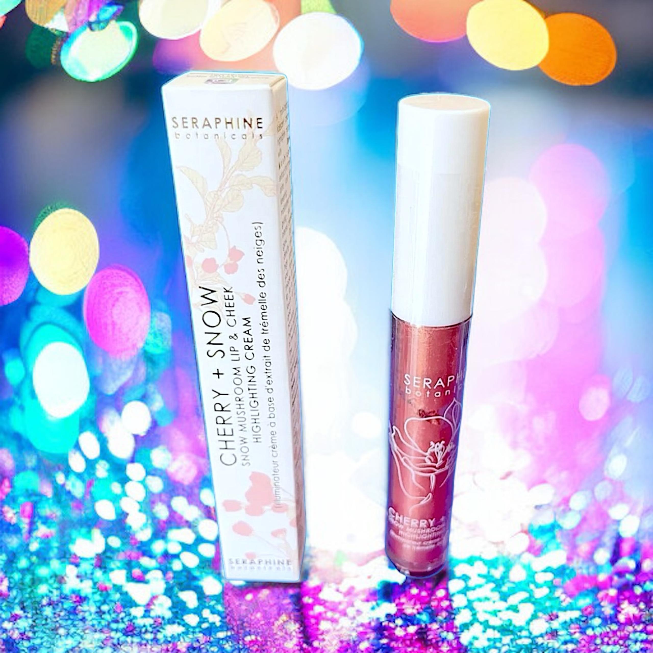Seraphine Botanicals Cherry + Snow Snow Mushroom Lip & Cheek Highlighting Cream
