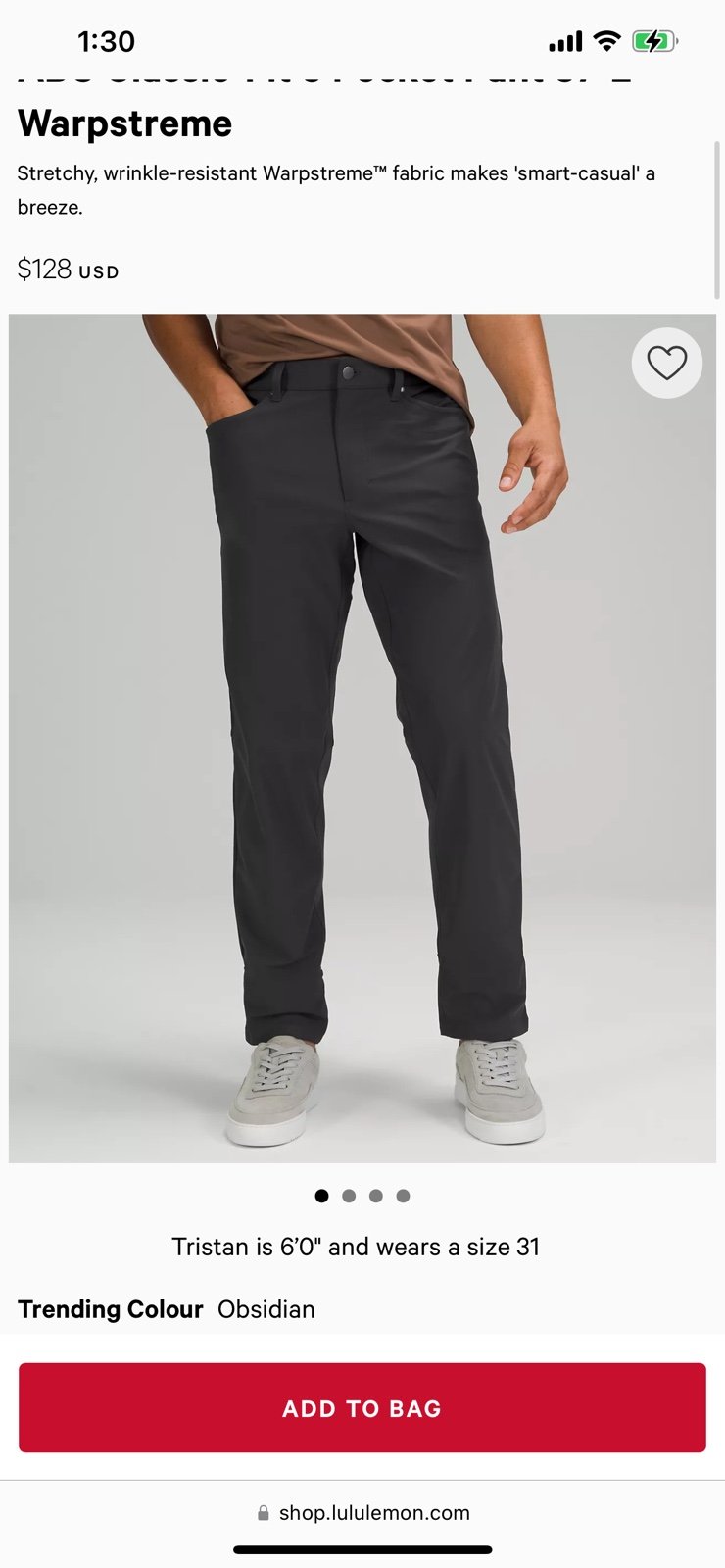 Lululemon ABC Pants black Comfortable Nearly brand new! 36x34