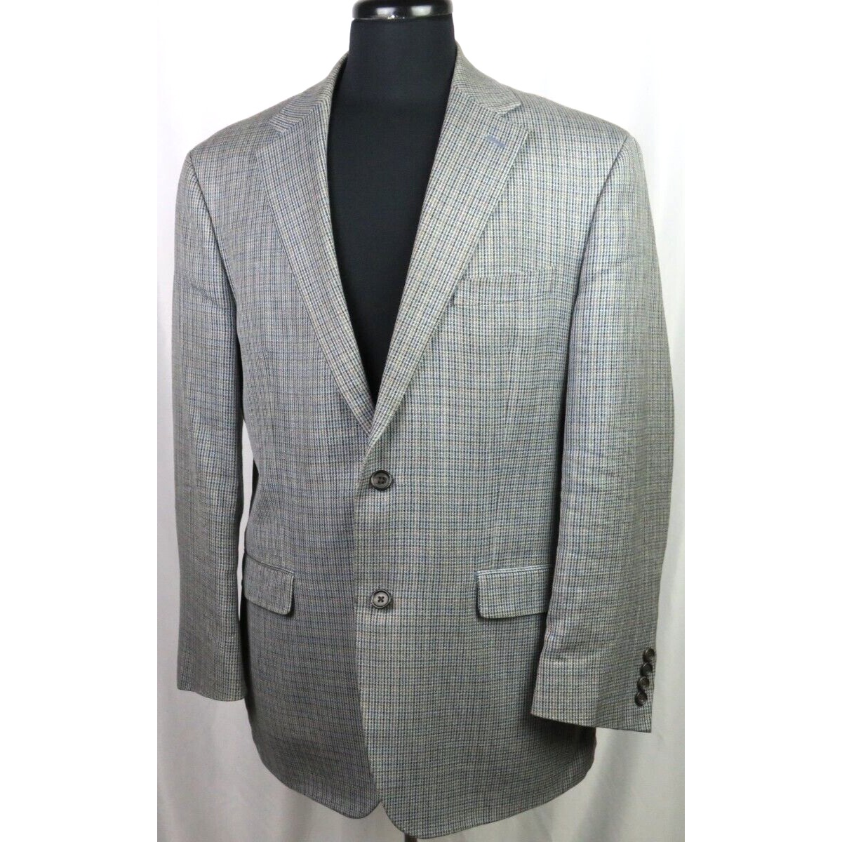 Lauren Ralph Lauren Silk/Wool Houndstooth 2 Button Sport Jacket Men's 41R