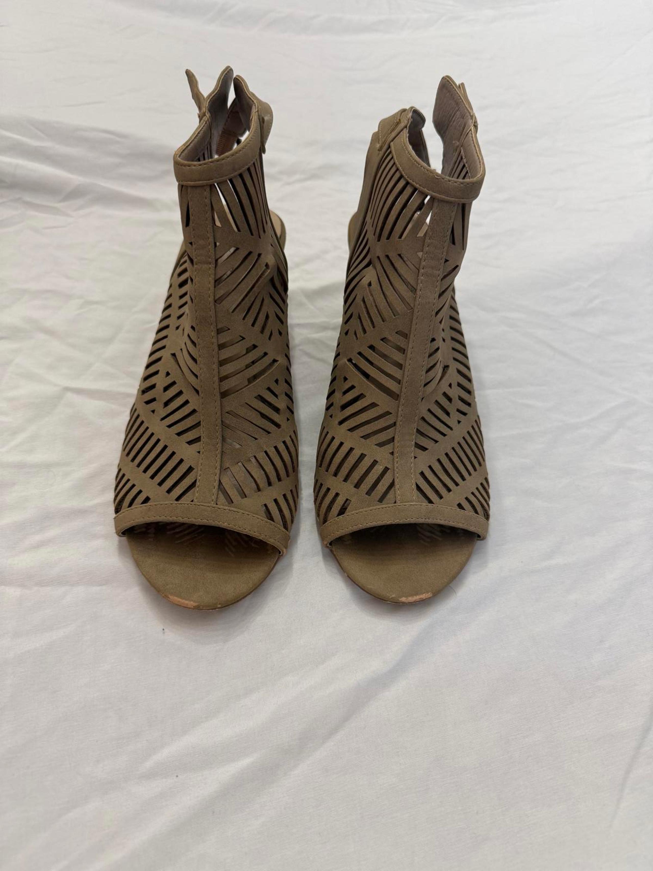 Trendy Cutout Ankle Strap Heels - 9.5