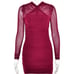 Hanging neck hip skirt summer sleeve round neck hollow denp dress