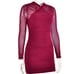 Hanging neck hip skirt summer sleeve round neck hollow denp dress