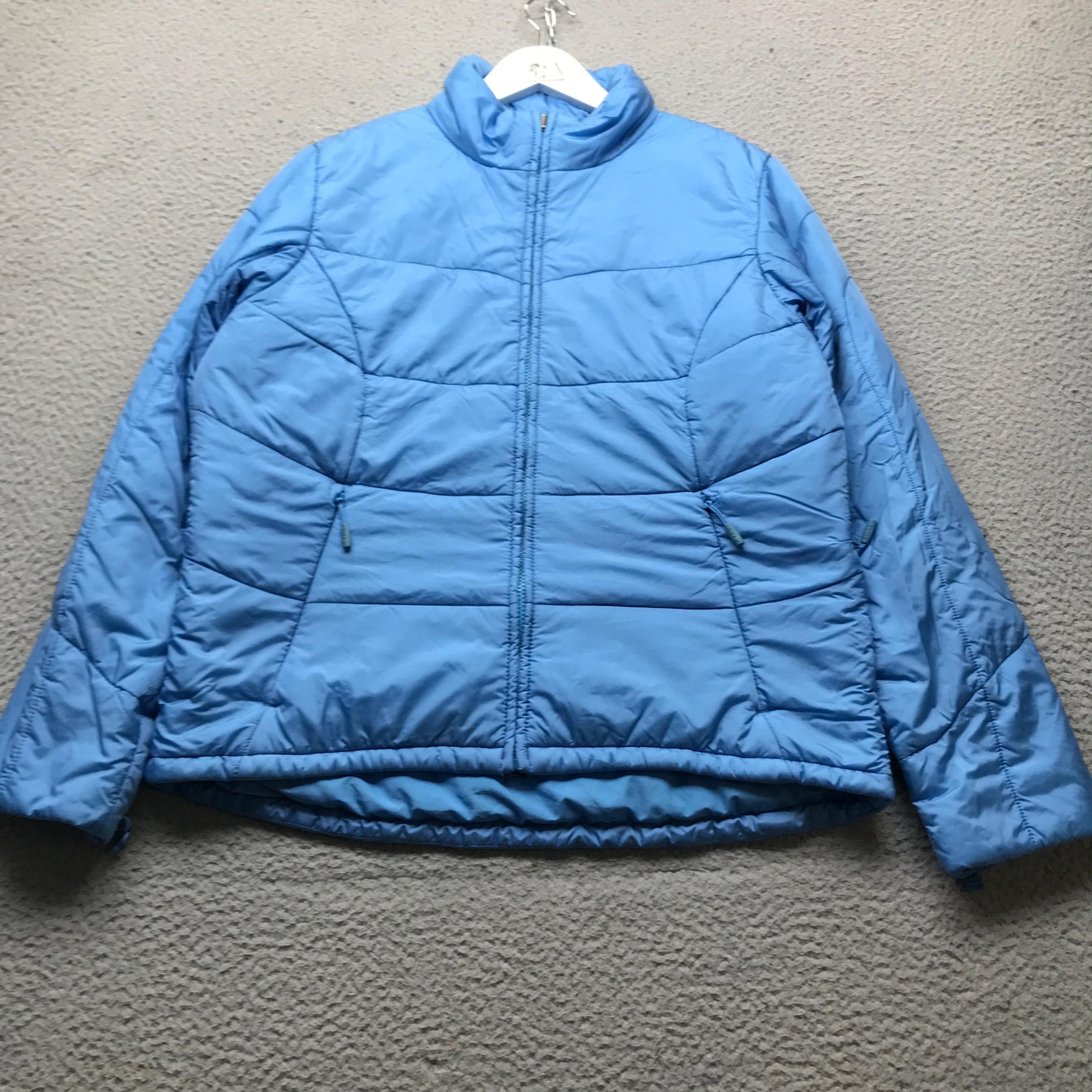 EMS Eastern Mountain Sports Primaloft Quilted Nylon Puffer Jacket Women L Blue