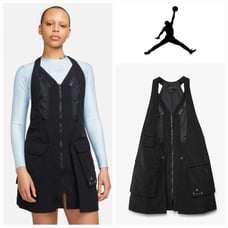 Jordan 23 Engineered Women's Black Zip Vest Mini Dress Small