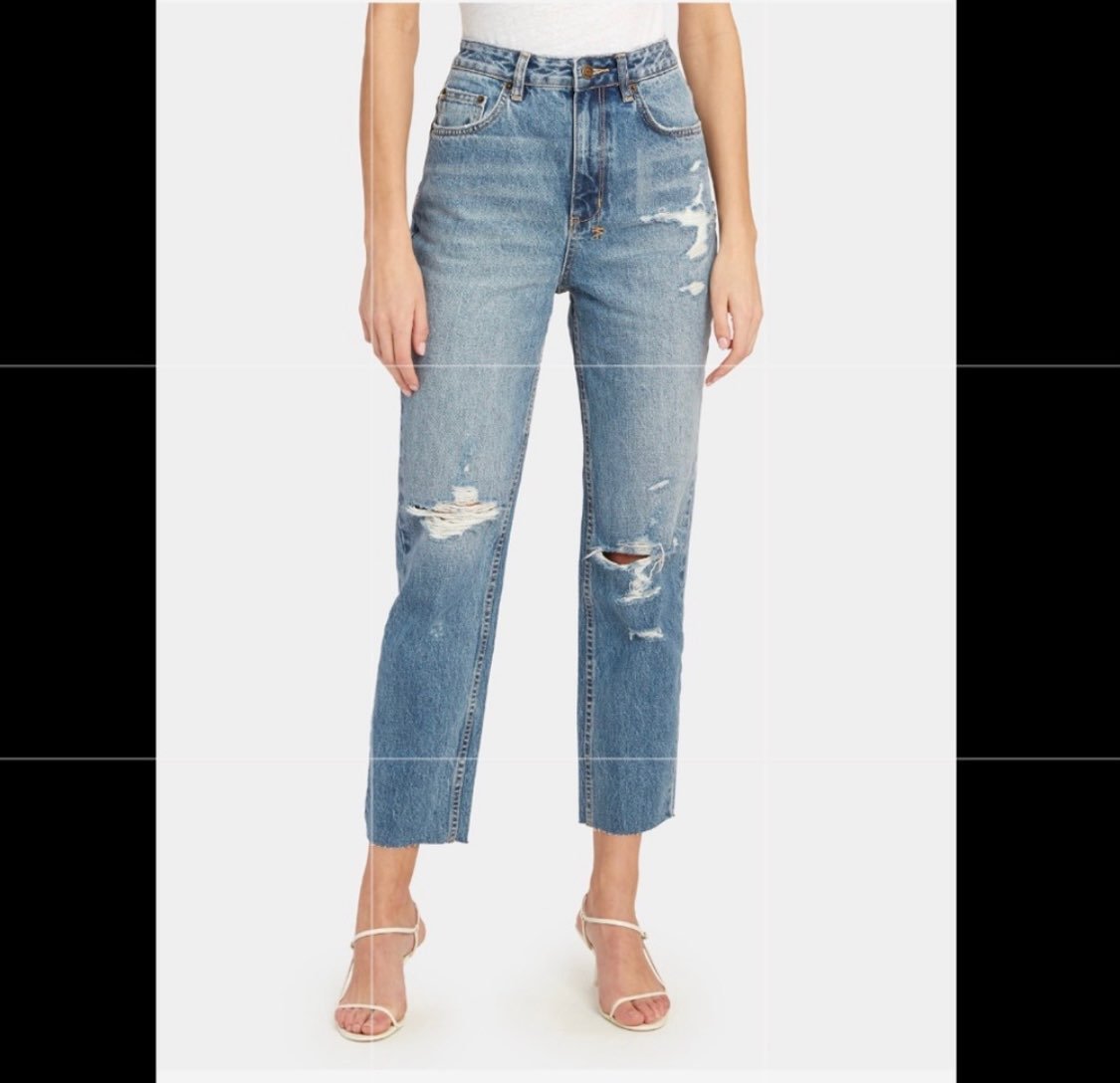 Ksubi High Rise Straight Leg Jeans