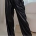 Noli High Waist Wide Leg Vegan Black Leather Trouser Size 4