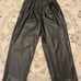 Noli High Waist Wide Leg Vegan Black Leather Trouser Size 4