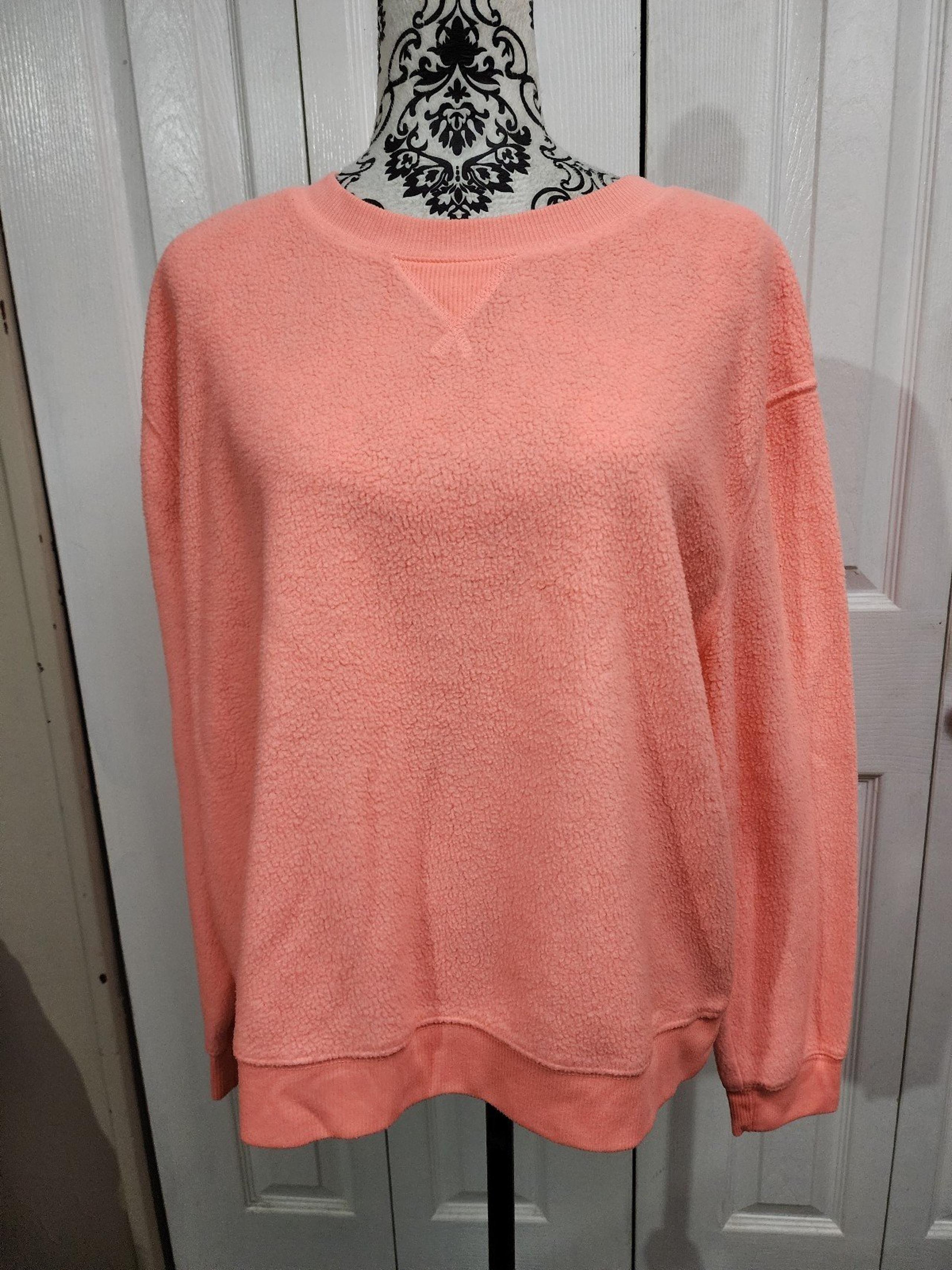 No Boundaries Plus Size Neon Orange Crew Neck Fleece Sweatshirt