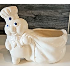 Vintage 1988 The Pillsbury Company Doughboy Scouring Pad Holder Planter 5