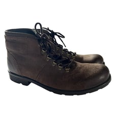 Clarks Collection Mens 10 Dark Brown Suede Leather Darian Heath Lace Up Boots