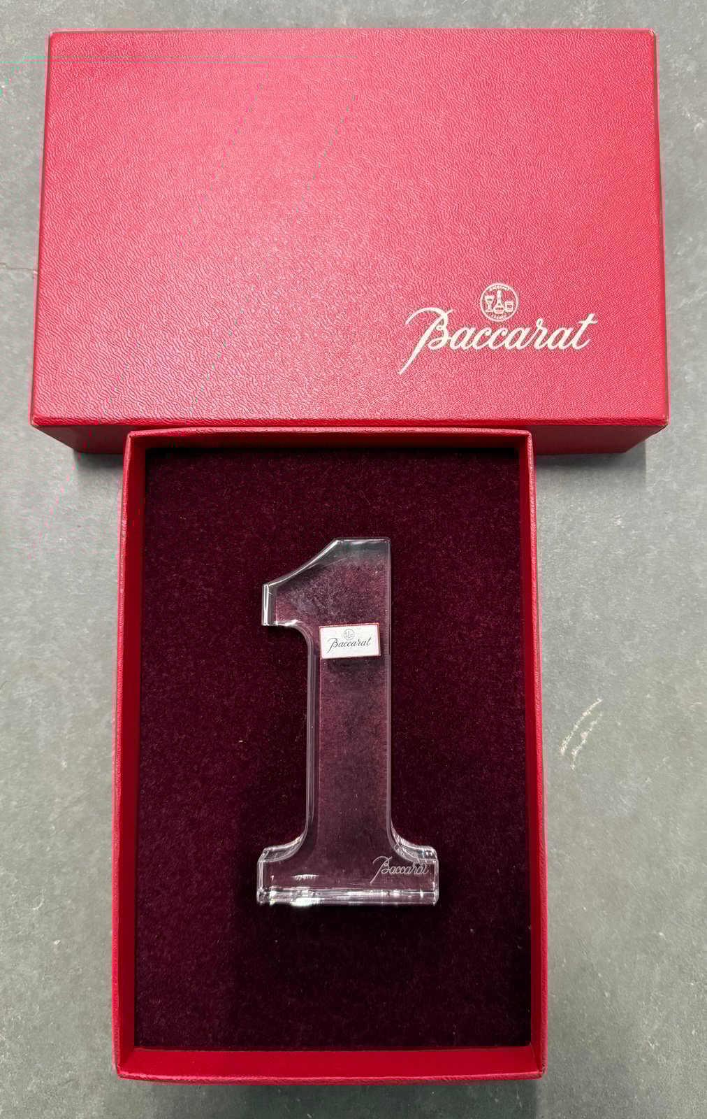Baccarat Crystal Figurine Number One Object No.1