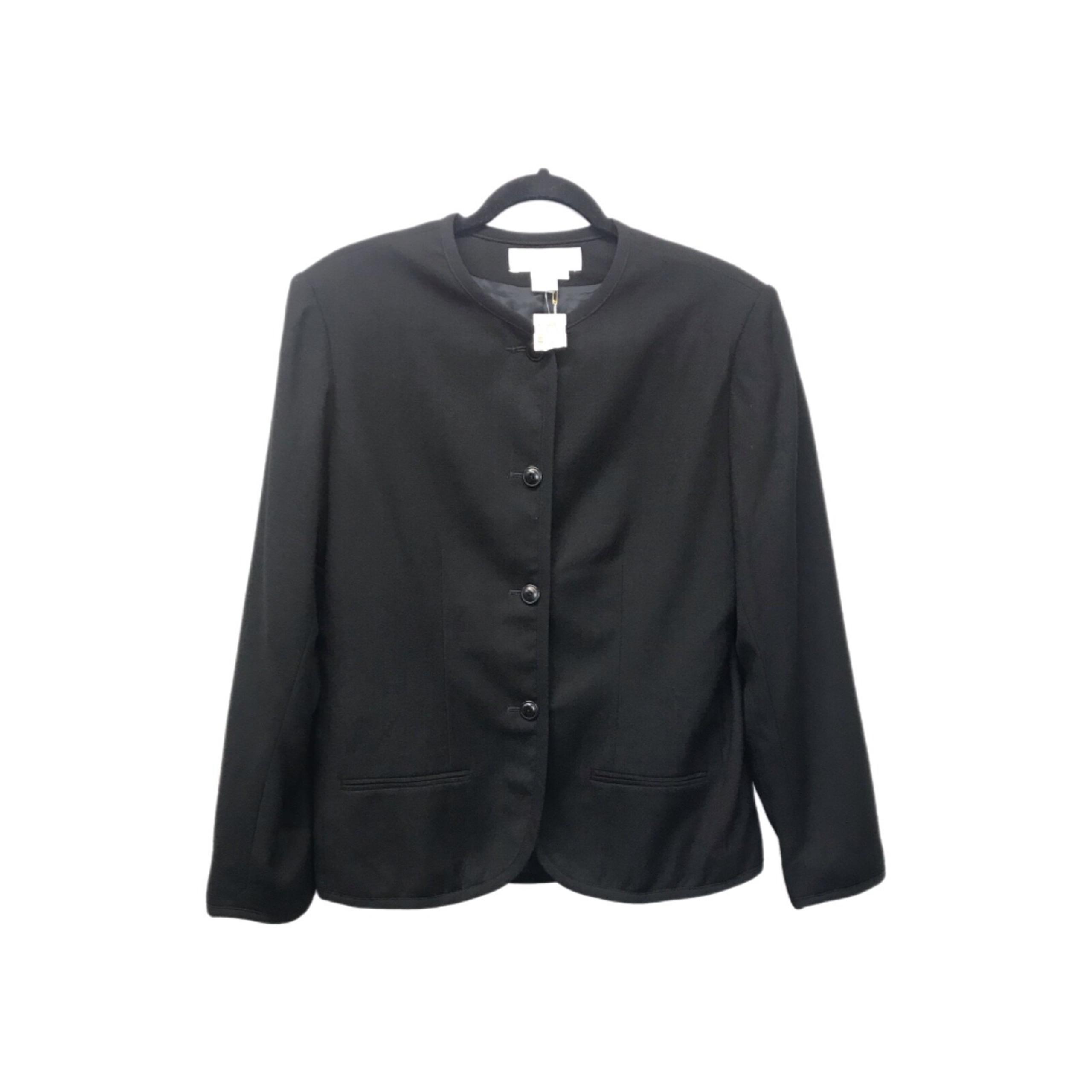 L. L. Bean Blazer Women's Size 12 Black 100% Wool All Weekend Long Jacket - NEW