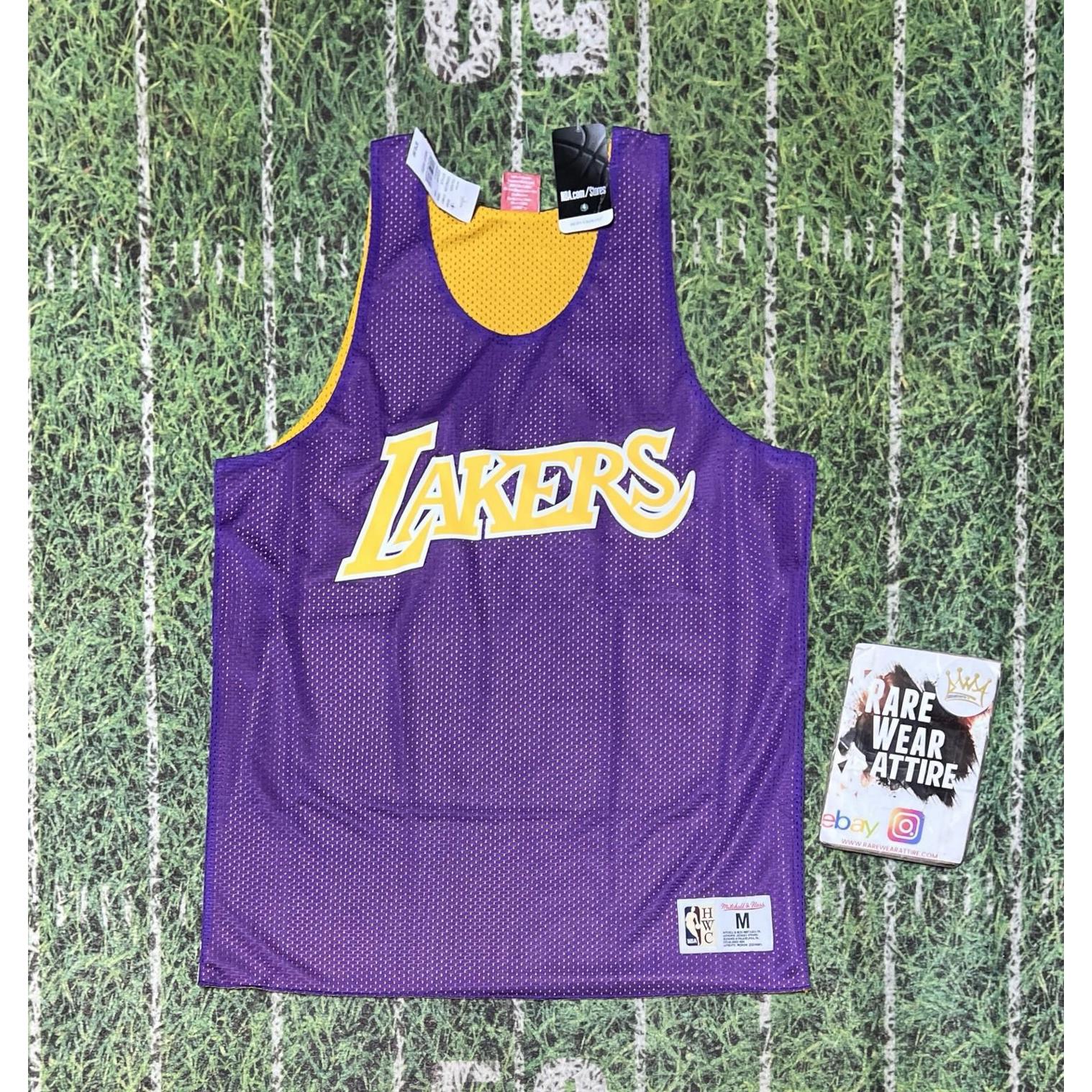 New Mitchell & Ness Los Angeles Lakers 97 Gold Nba Basketball Jersey Sz M