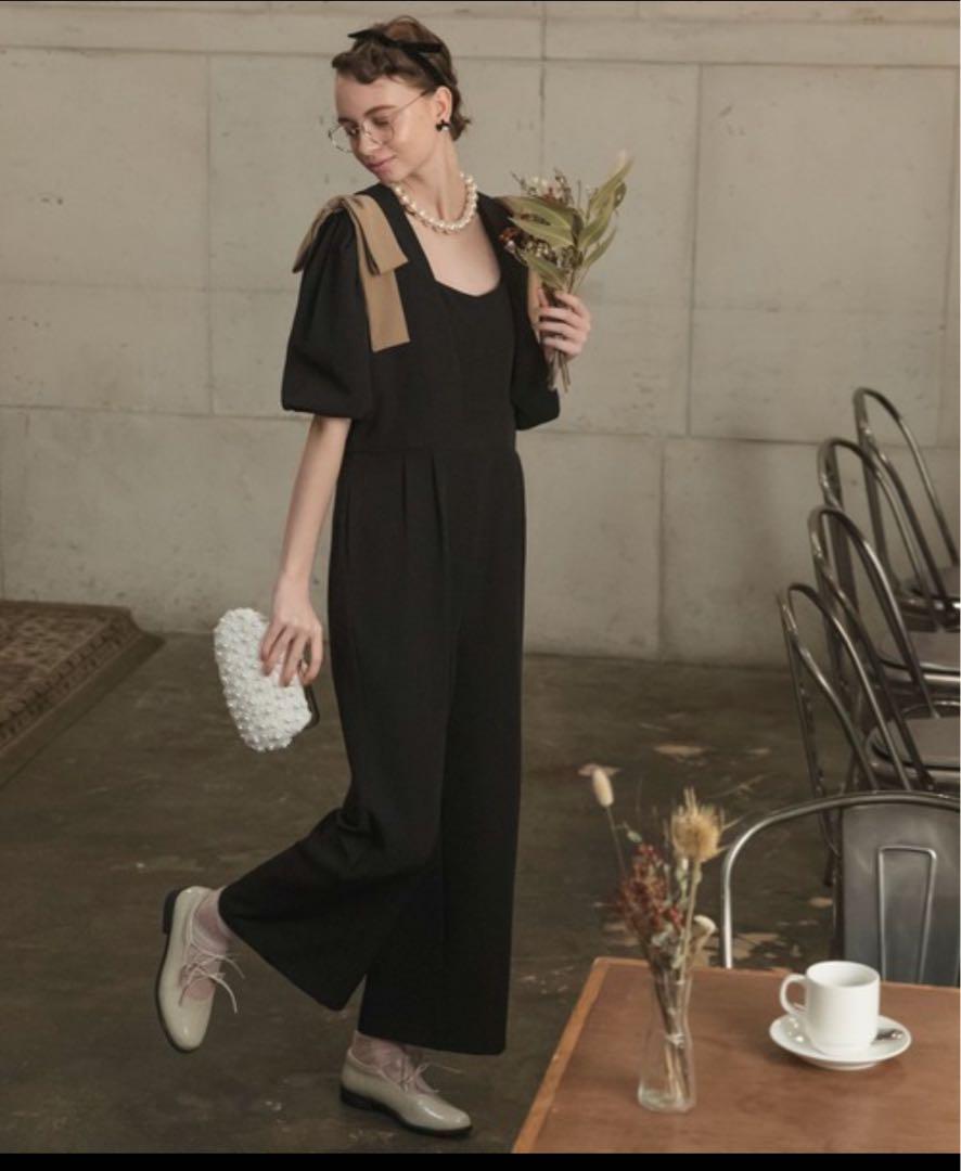 2-Piece Set: Cropped No-Collar Jacket & Cami Pants Dress